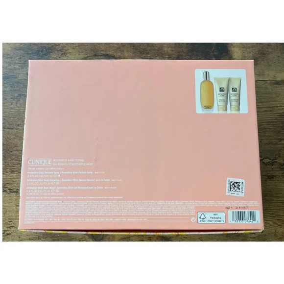 CLINIQUE Aromatics Elixir Perfume Set Spray Body Smoother Body Wash - Picture 7 of 10